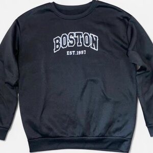 Men’s Boston Black Crewneck Sweater